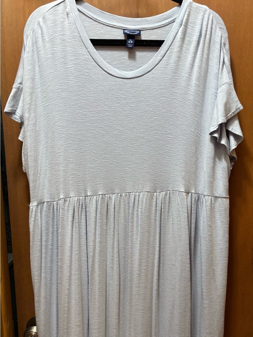 Light Gray Women's Tiered Knit Top